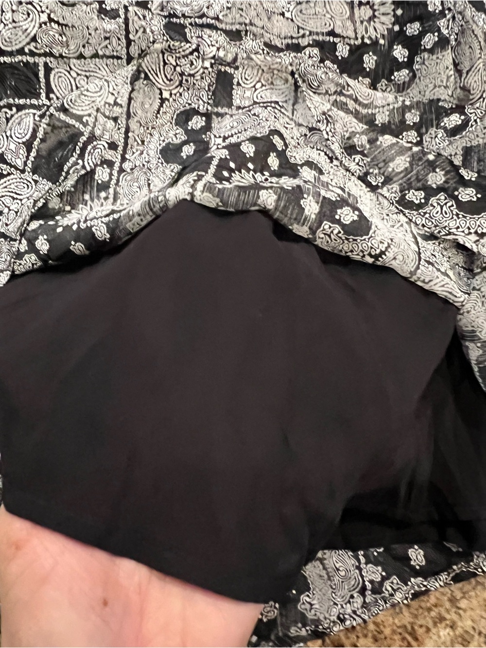 NWT The Kooples Bandana Print V-Neck Midi Dress Black & White Size S (EU 1) - Picture 7 of 11